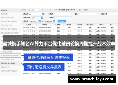 曼城携手知名AI算力平台优化球员轮换周期提升战术效率 曼城携手知名AI算力平台优化球员轮换周期提升战术效率
